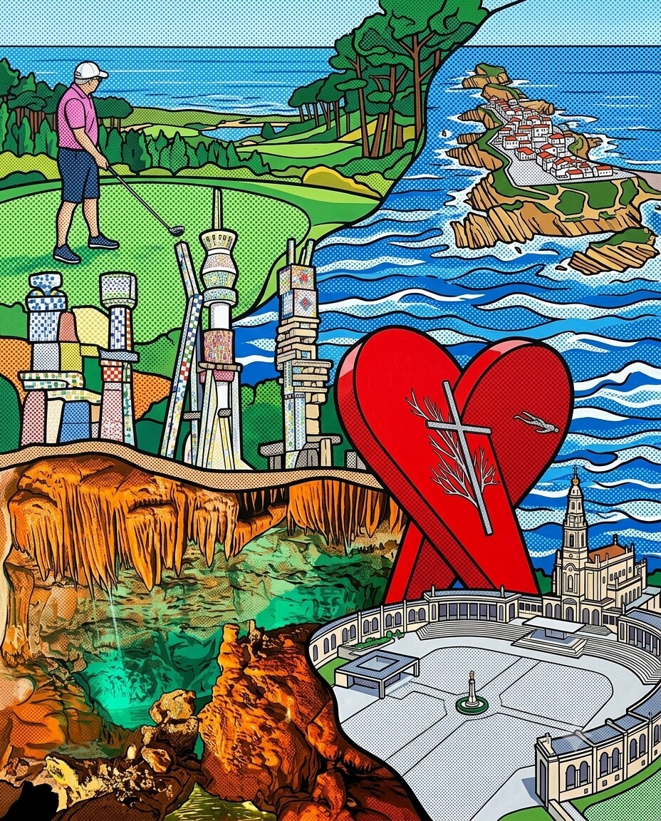 Praia d'el Rey 2023 im Stil von Lichtenstein